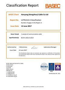 RG59-Hanyang (Hangzhou) Cable Co Ltd LCPR1314-4 Classification Report(001)